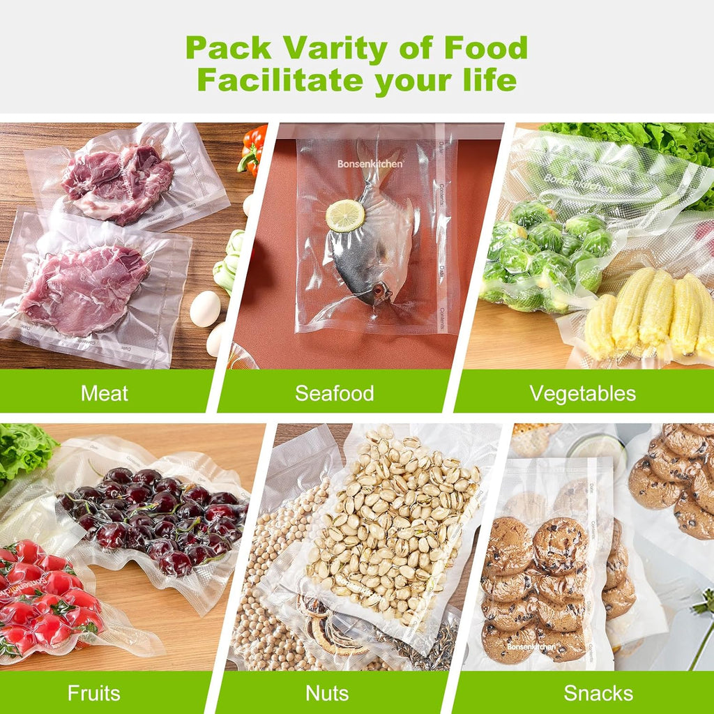 Vacuum Sealer Bags, 8" x 50' Rolls 2 pack for Food Storage