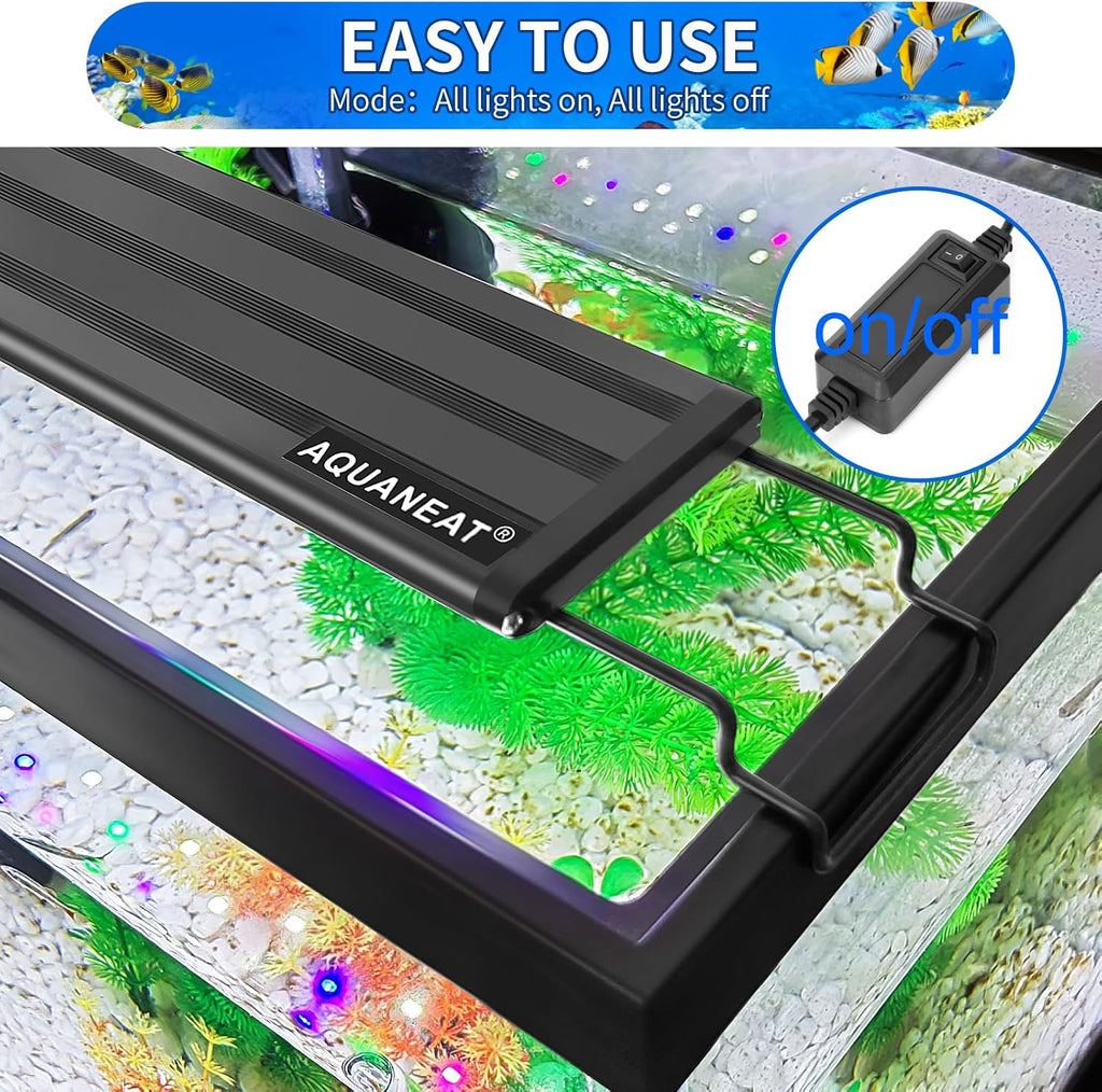 LED Aquarium Light Full Spectrum for 48 Inch to 54 Inch Fish Tank Light Fresh Water