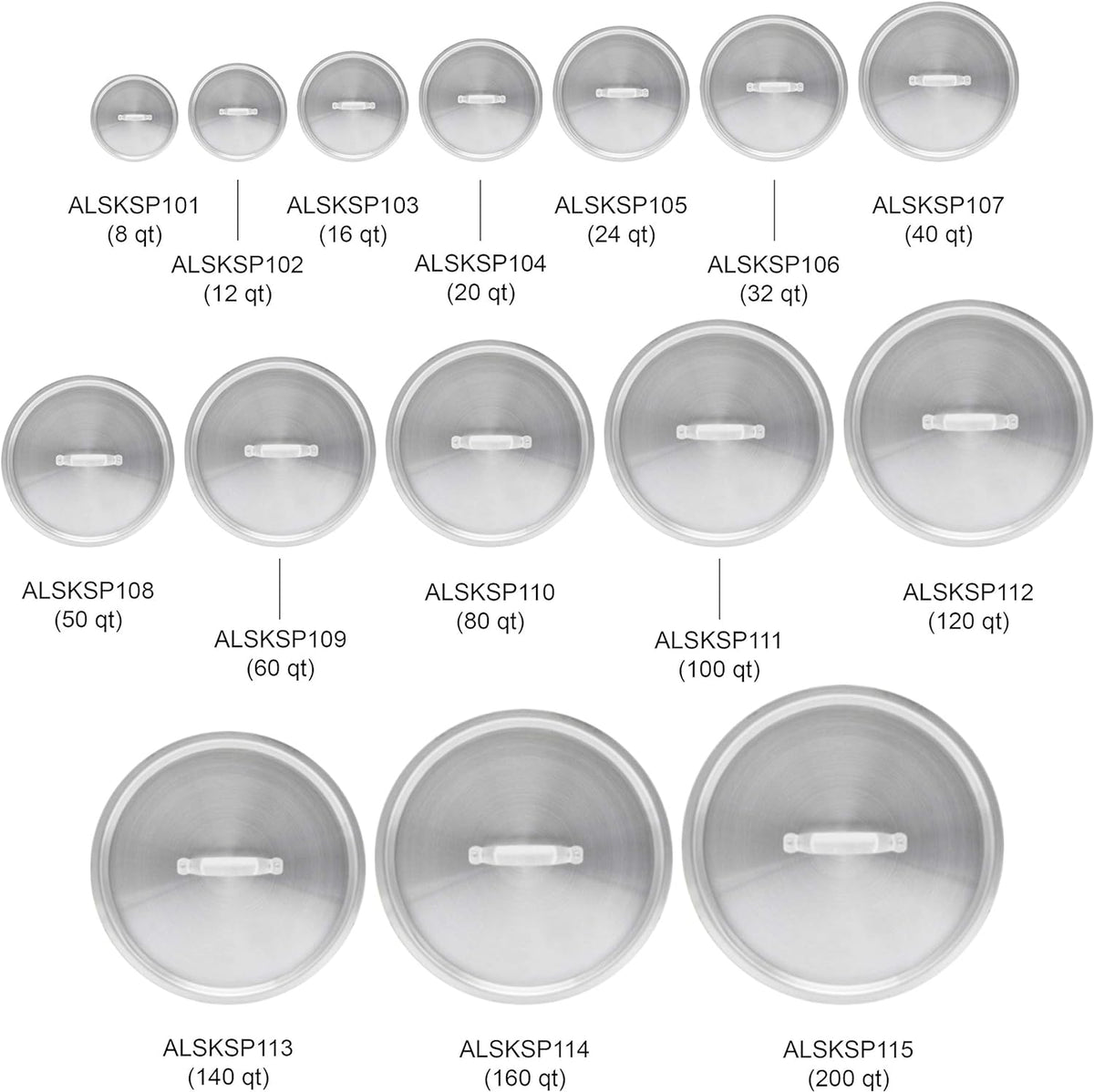 15 Quart Aluminum Stock Pot Lid