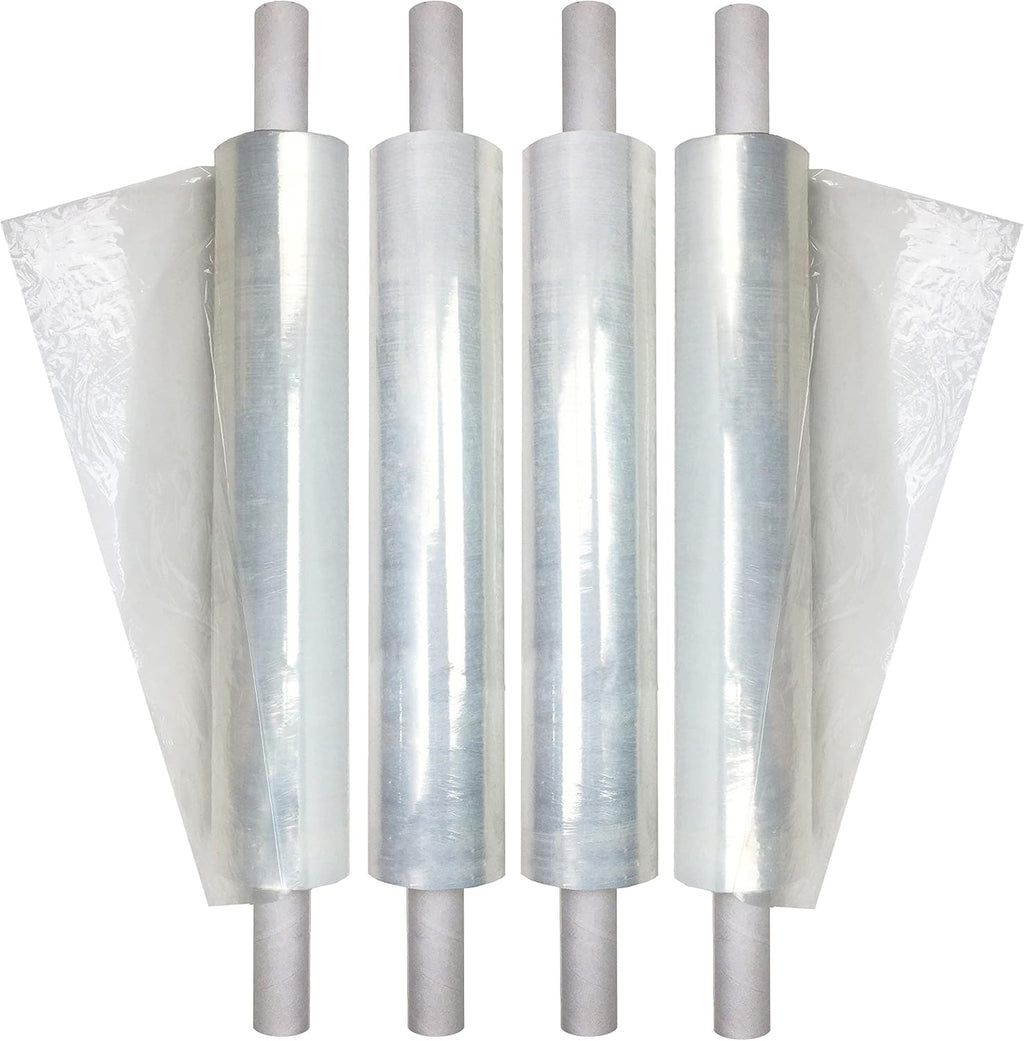 Stretch Film/Wrap, 20" x 1000' 80G With Handle, 4-Pack, Clear