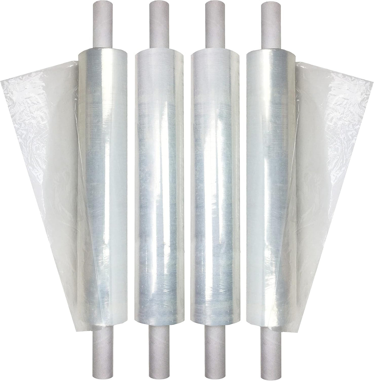 Stretch Film/Wrap, 20" x 1000' 80G With Handle, 4-Pack, Clear
