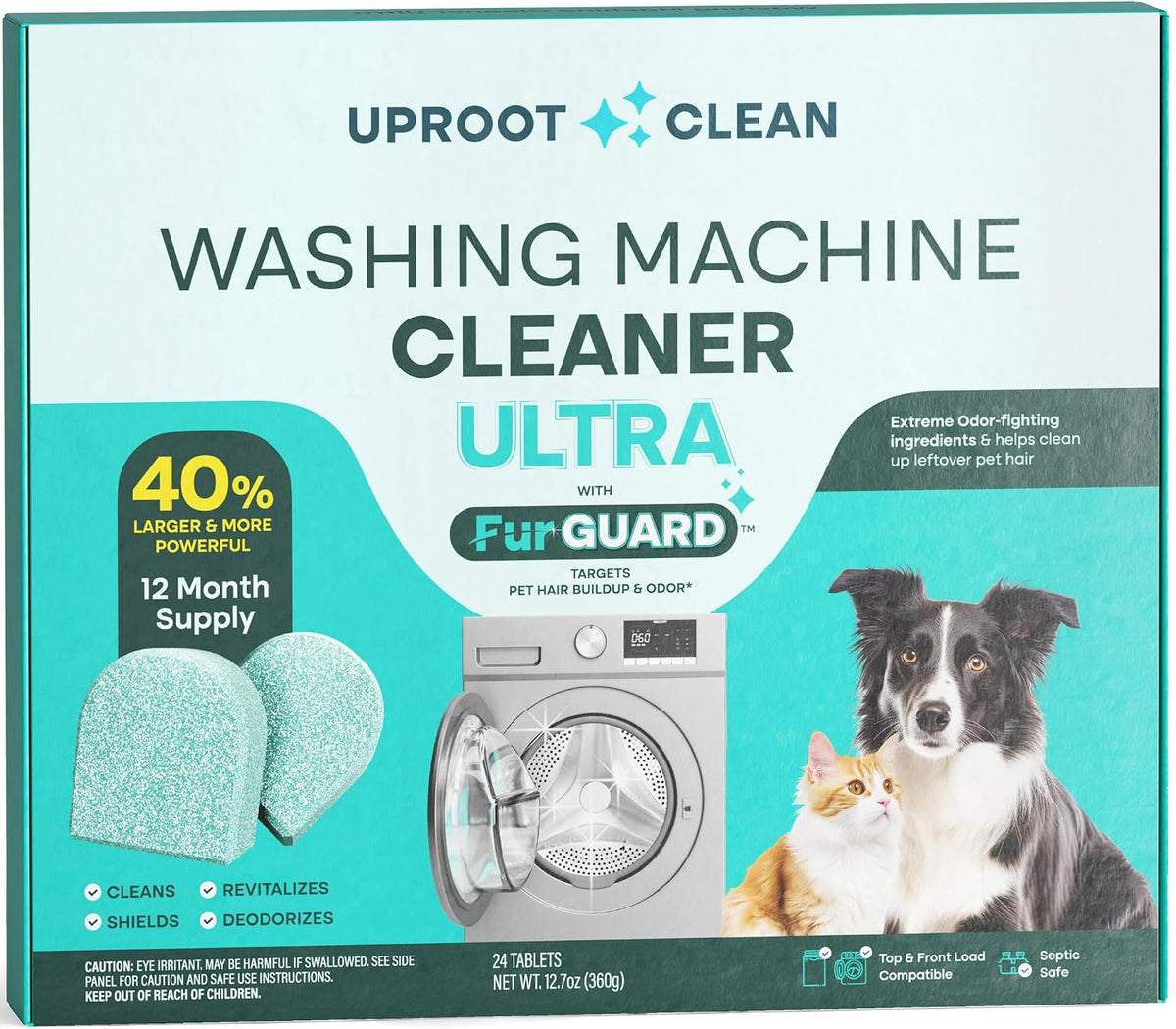 Washing Machine Cleaning Tablets Ultra 40% Stronger, 24 Pack