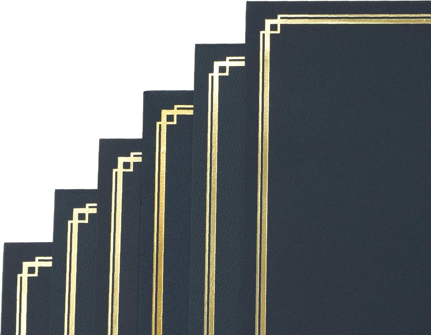 Gold Foil Certificate Paper, Parchment Design, 80lb 8.5” x 11”, 15 Count & Certificate Kit, Includes 6 8.5" x 11"