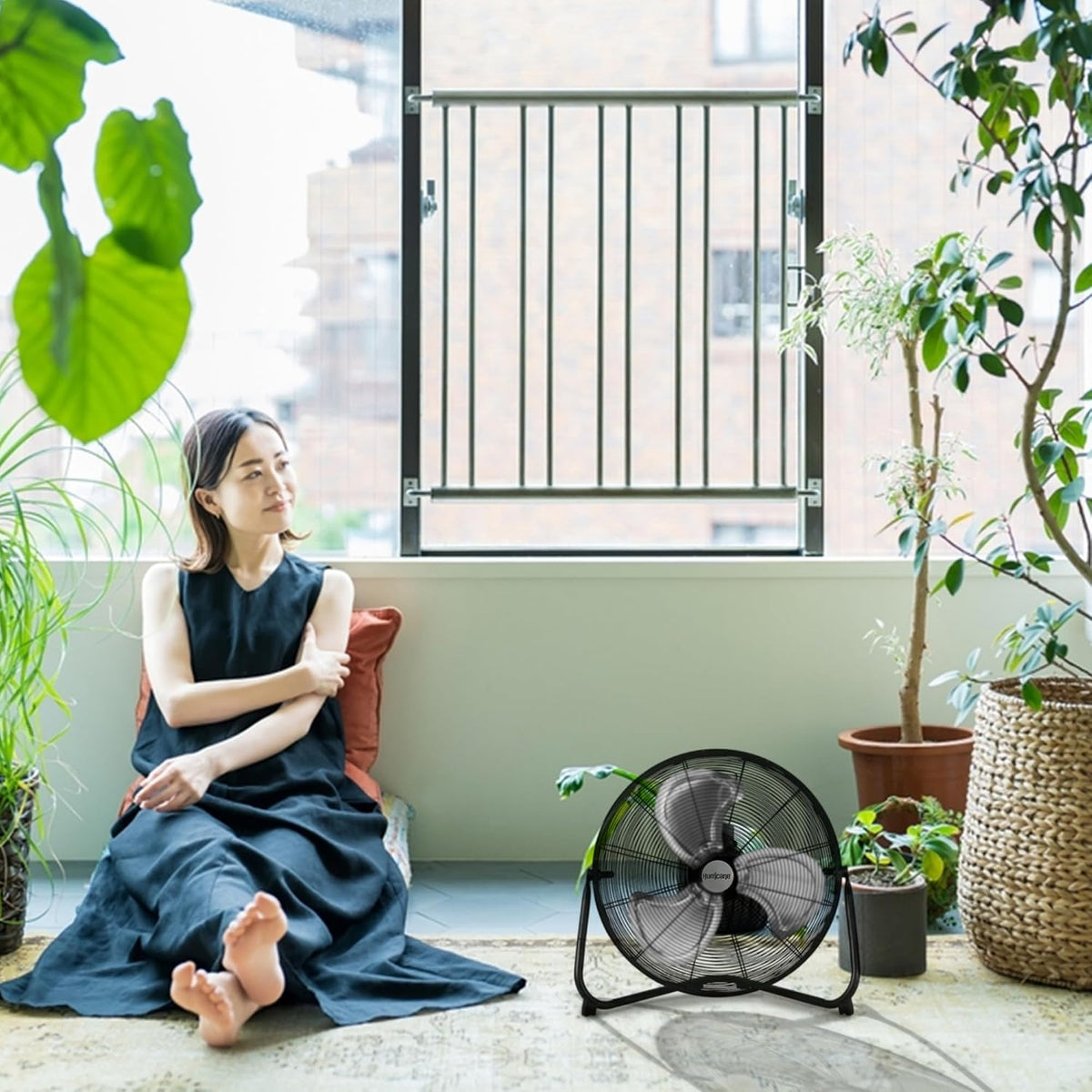 Hurricane Pro High Velocity Floor Fan, 3 Speeds, Black, 20in, 2 Pack