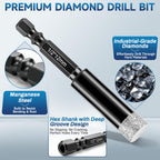 6 PCS Dry Diamond Drill Bits Set for Ceramic, Glass, Tile, Porcelain, Pots