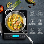 Portable Induction Cooktop, Countertop Burner 1800W Silver 9600LS