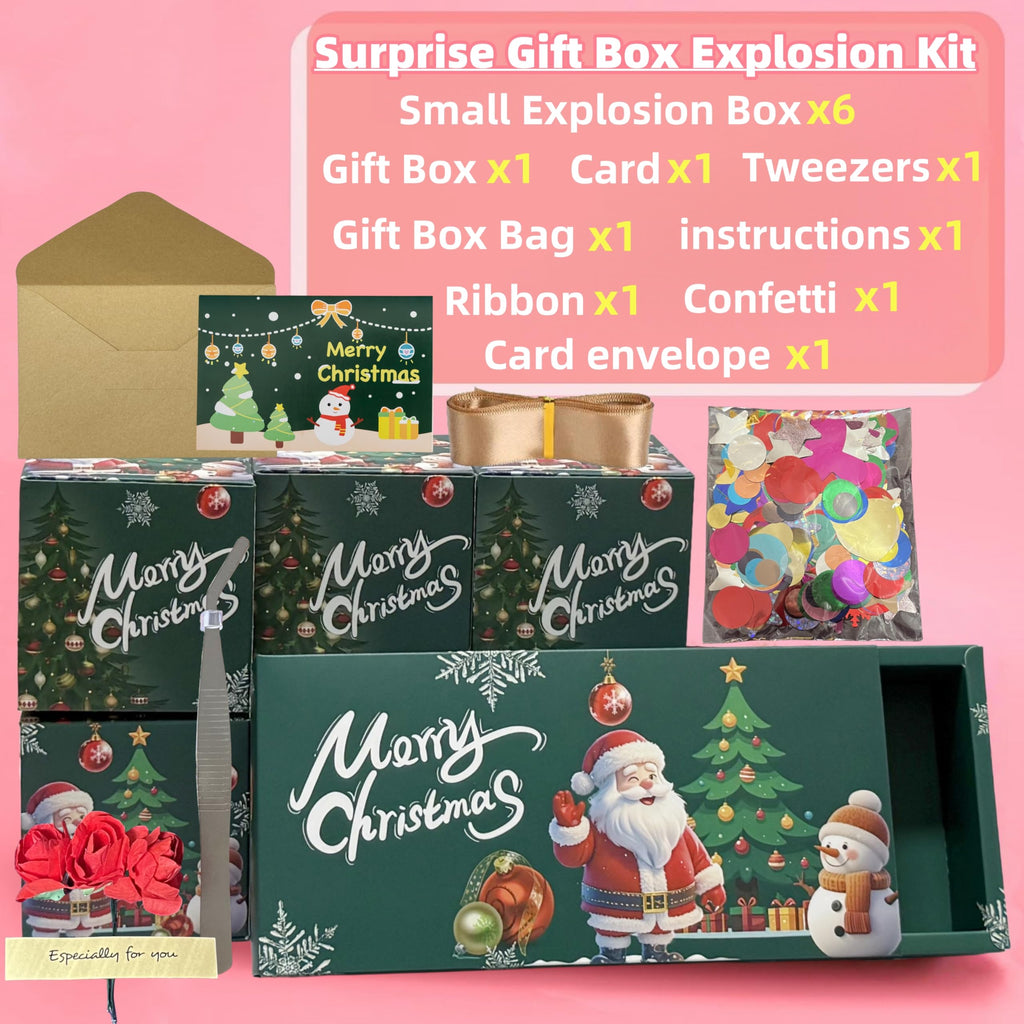 Christmas Surprise Money Gift Box Explosion for Cash Pop Up Box