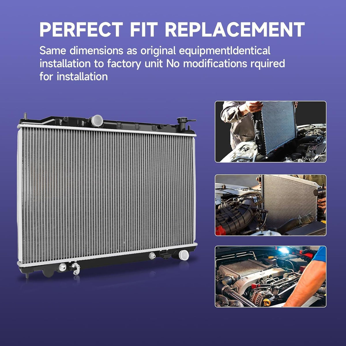 UIU CU2891 Engine Coolant Radiator with TOC Fit for Toyota RAV4