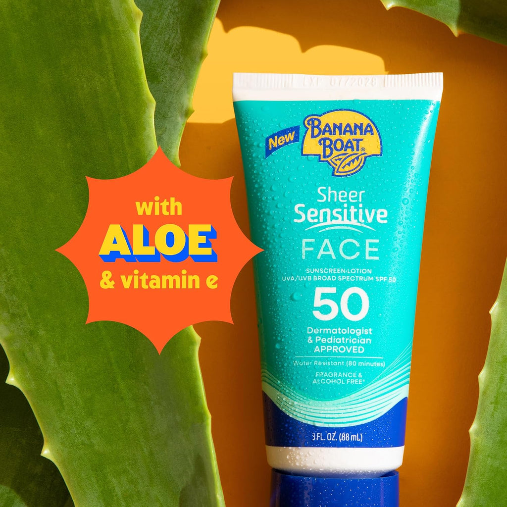 Sheer Sensitive Face Sunscreen Lotion SPF 50, 3 Fl Oz