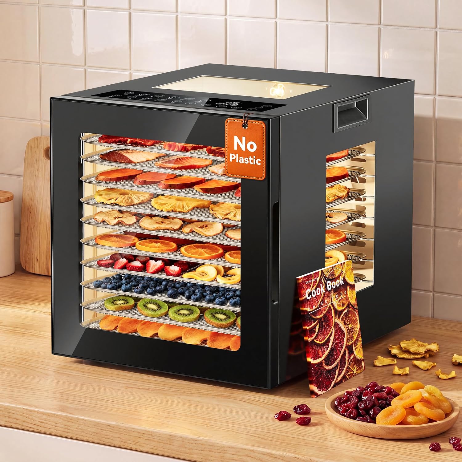Food Dehydrator Machine 10 Stainless Steel Trays 10 Presets