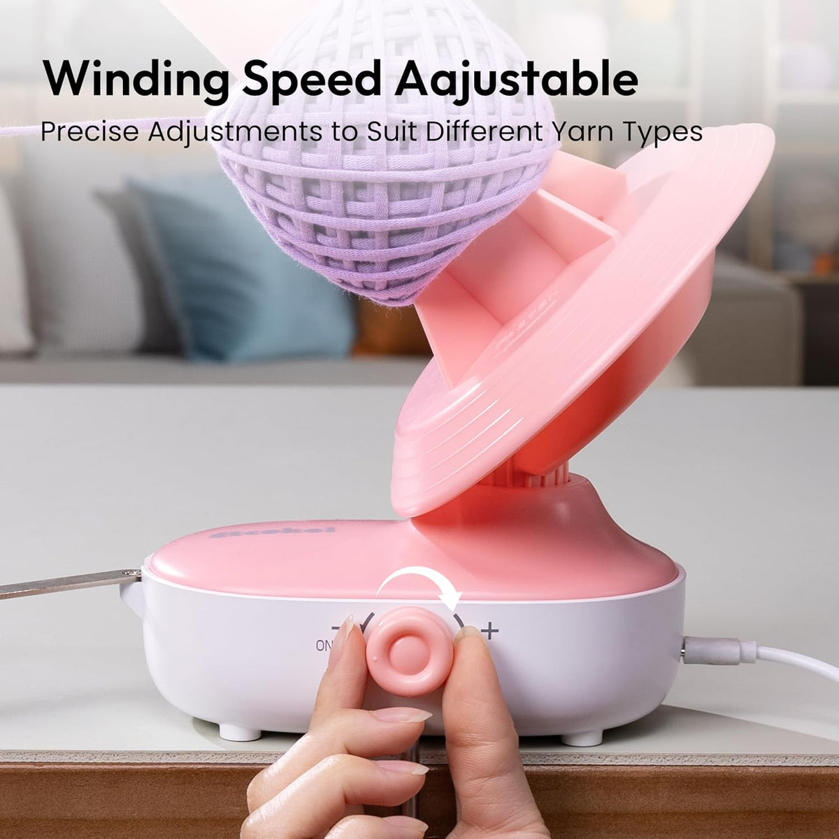 Electric Yarn Winder Pro, Upgraded 10oz Large Capacity for Knitting Lovers | Effortlessly Auto Winding Compact Yarn