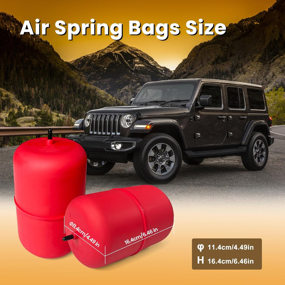 MILLISEC Rear Air Suspension Kit for 2007-2017 Jeep Wrangler