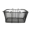 Black Metal Shopping Basket with Handles - 17”W x 12”D x 7”H - Durable and Sleek Grocery Basket for Grocery, Market