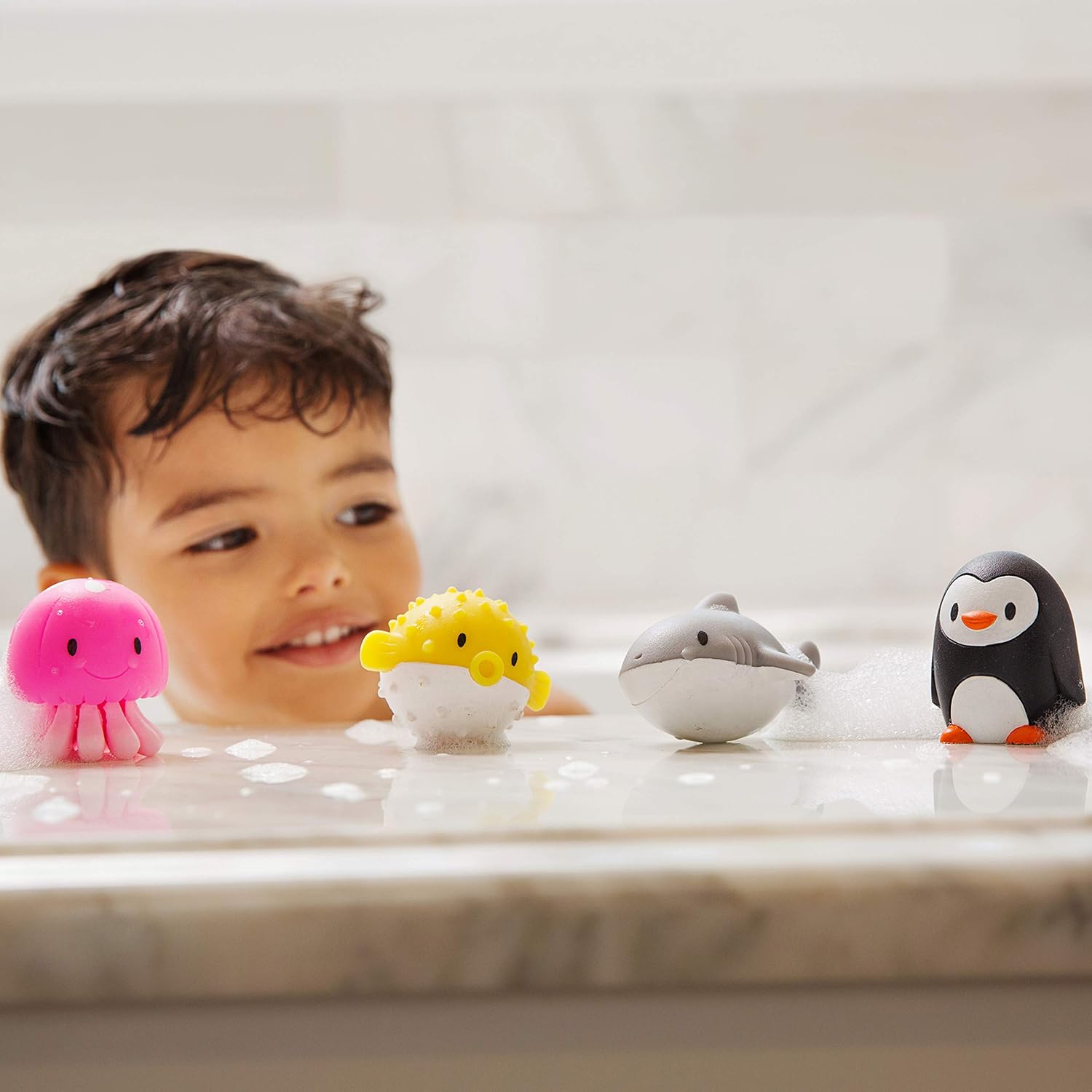 Baby Bath Toy Squirts for Babies and Toddlers 9 Months and Up, Ocean Sea Animals Squirters, 8 Pack