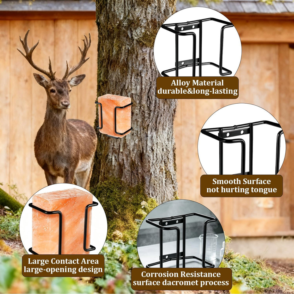 Salt Block Holder for Deer, Horses & Goats, Mineral Block Holder