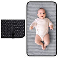 Portable Diaper Changing Pad, Waterproof Baby Changing Mat, Foldable Portable Travel Changing Pads for Baby, Black