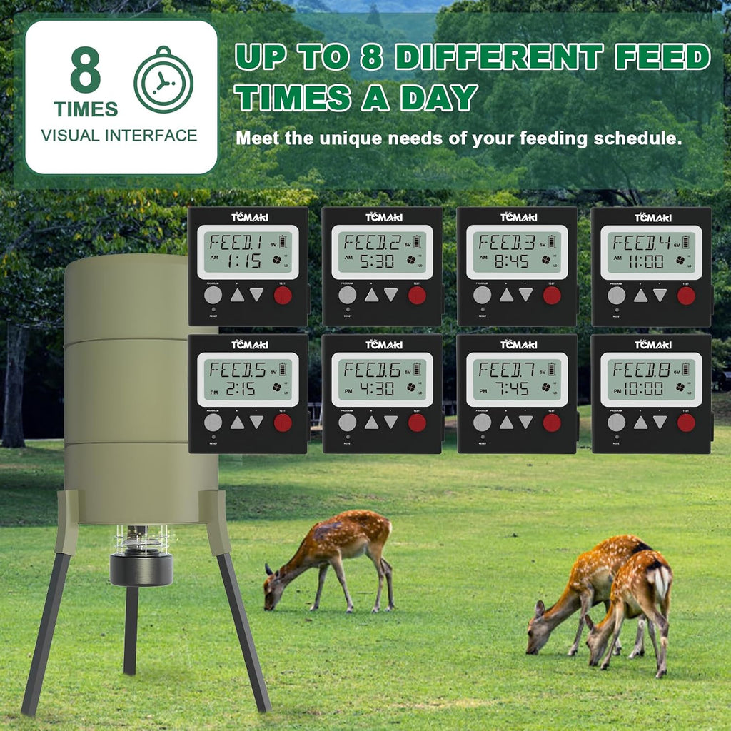 Game Feeder Digital Timer 6V/12V Kit for 8 Feed Time