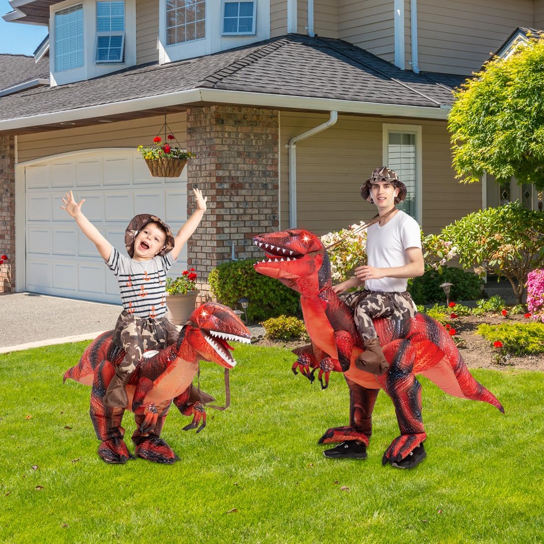 Inflatable Dinosaur Costume for Kids Halloween Costumes Boys Girls Funny Blow up Costume for Halloween Party Cosplay