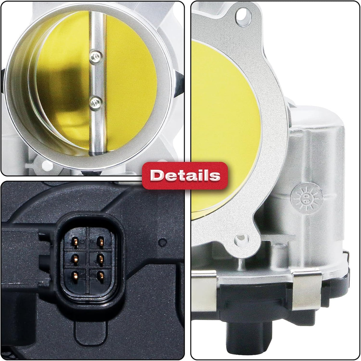 BDELI Throttle Body Fits for 2009-2015 Chevrolet Silverado 1500/2500 HD/3500 HD, 09-14 Tahoe Suburban 1500, 09-15 GMC Sierra, 09-14 GMC Yukon, 09-14 Cadillac Escalade/ESV/EXT 4.8/5.3/6.0/6.2L S20019
