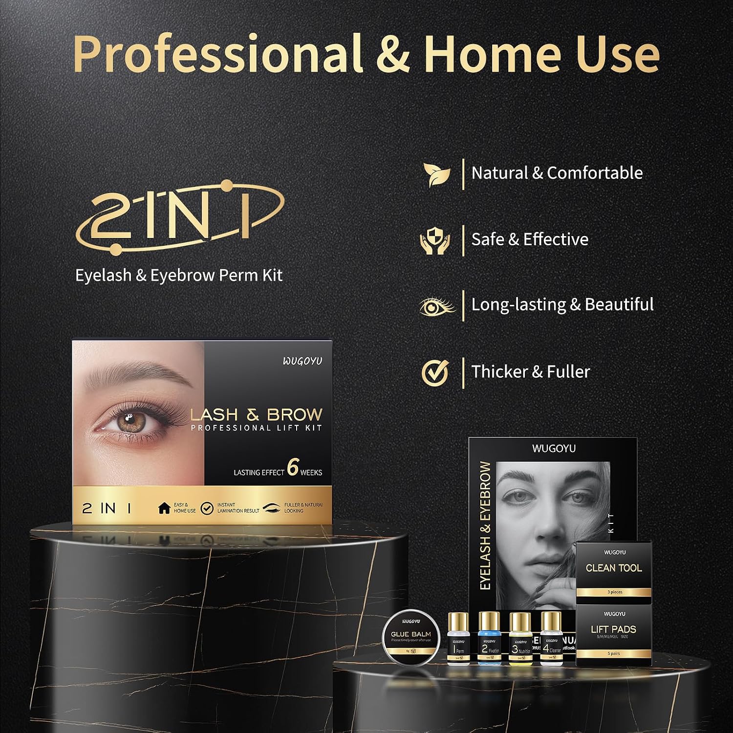 Lash Lift Kit - Brow Lamination Kit, Eyebrow Lamination Kit, Professional Eyelash & Brow 2 IN 1 Perm Kit, Eyebrow