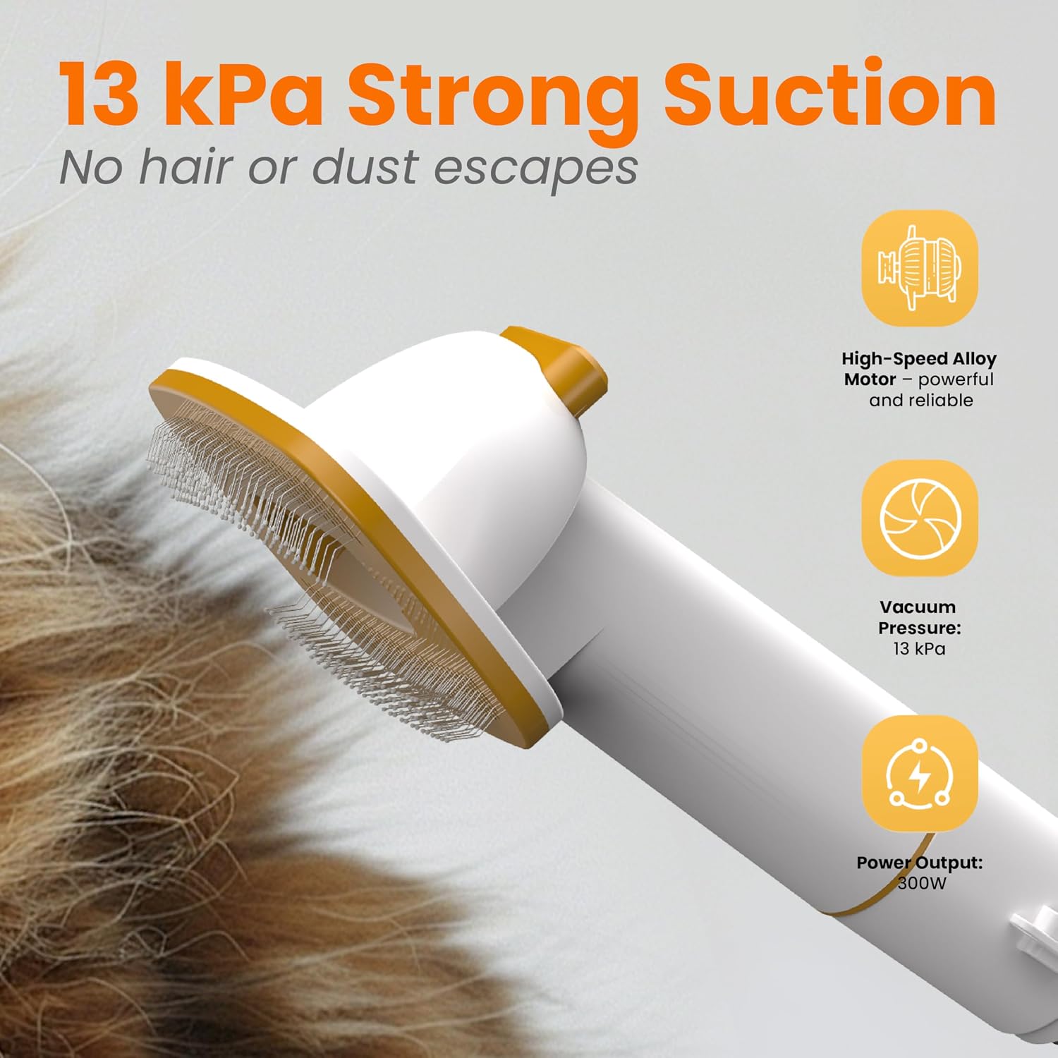 Grooming Vacuum& Dogs Grooming Kit, 5 in 1 Pet Grooming Vacuum with Pets Clipper Nail Grinder, 1.5L Dust Cup Dog