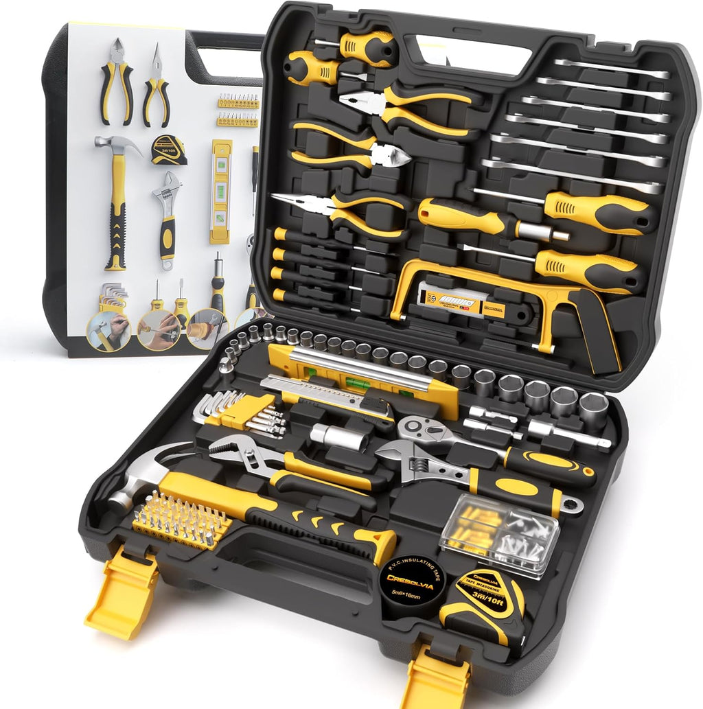 199 Piece Tool Kit for Home,General Household/Auto Repair Tool Set,Basic Hand Tool Kit with Socket Wrench,Tool Box
