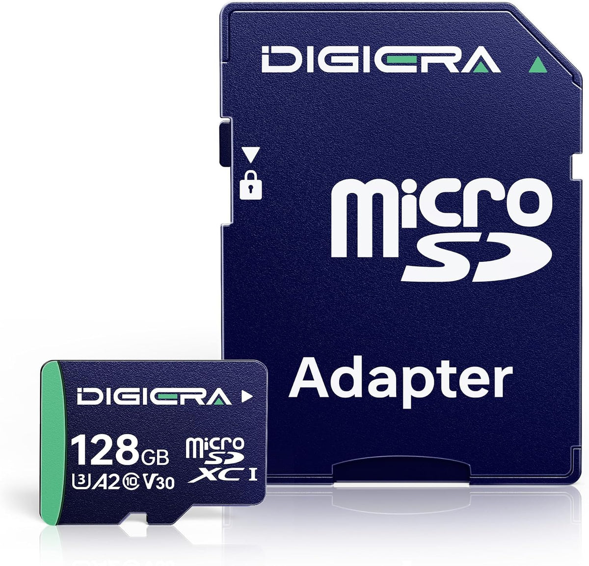 128GB CT100 microSDXC UHS-I Memory Card with Adapter - up to 100MB/s, C10, U3, V30, 4K UHD, A2, Micro SD Card for