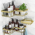 Corner Shower Caddy, 3-Pack Adhesive Bathroom Caddy with Soap Holder and 12 Hooks, Rustproof Stainless Steel Shower