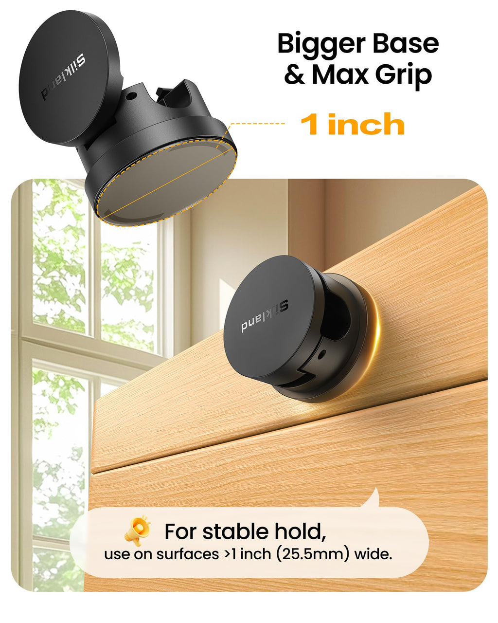 Silkland 8 Pack Snap-Lock Cable Clips, 360° Rotatable Cord Holder for Desk