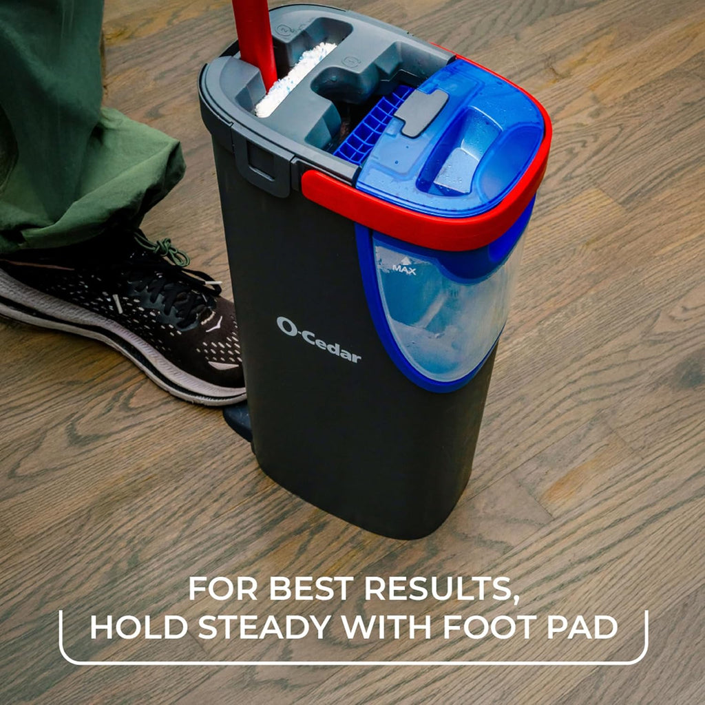 O-Cedar H2prO Flat Mop System | Quick Everyday Cleaning | Dual-Tank Fresh Water System | Machine Washable Reusable