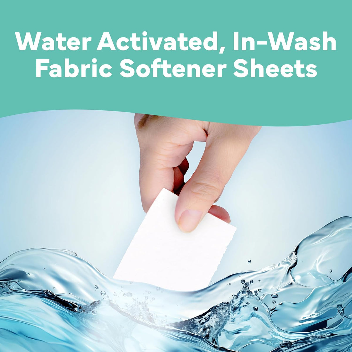 In Wash Fabric Softener Sheets, Unscented, 64 Loads