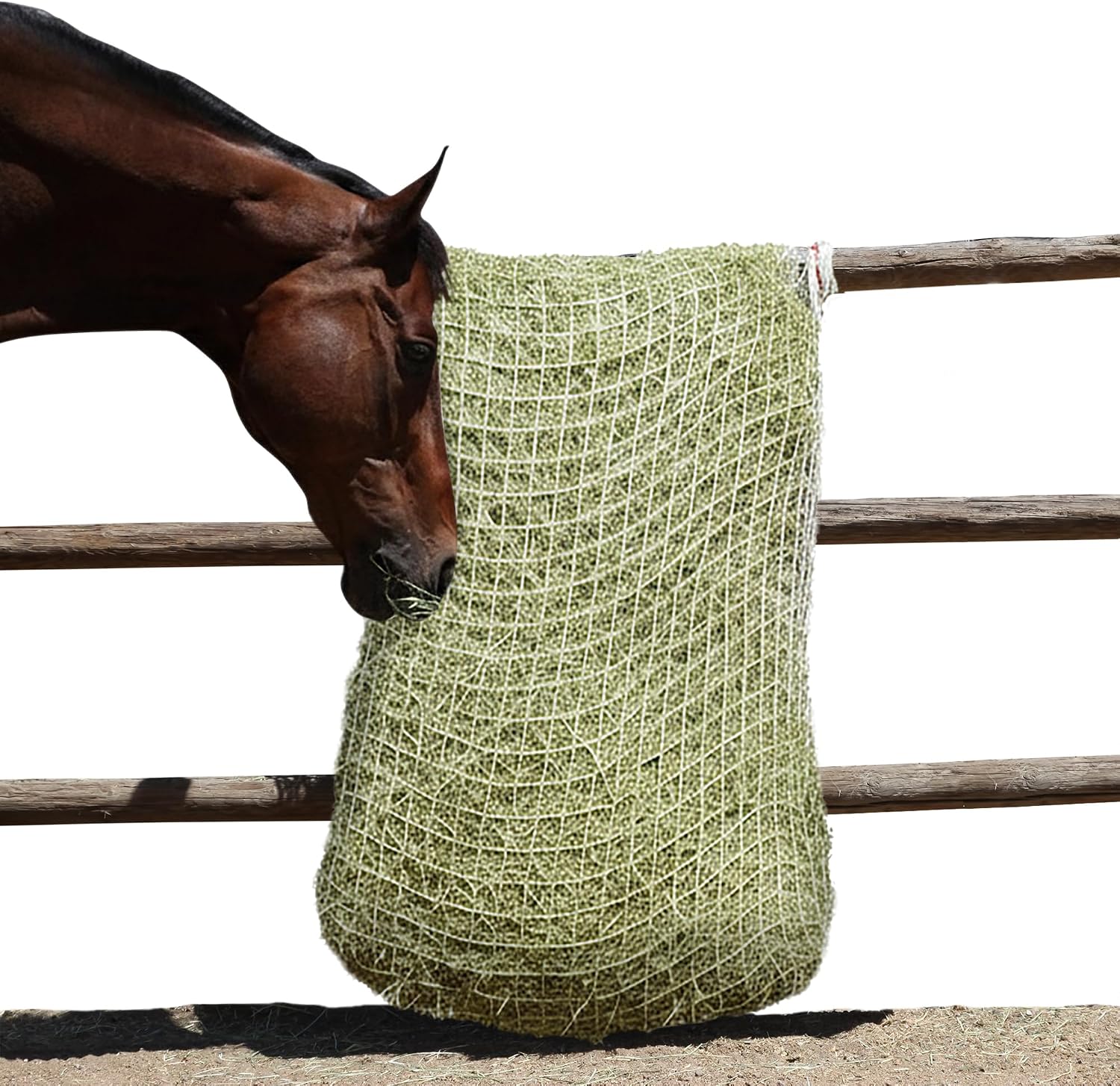 Full Bale Slow Feed Hay Net, Holds 110 lb, 1 in Mesh