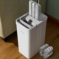 Flat Mop System, Microfiber Mop and Bucket Set, White, Commercial & Household Use, Hardwood Floor & Wall Cleaning Mop