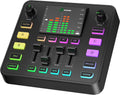 PUPGSIS Gaming Audio Mixer For Streaming, Sound Board for PC/Phone | 1/4" TRS Dynamic Mic