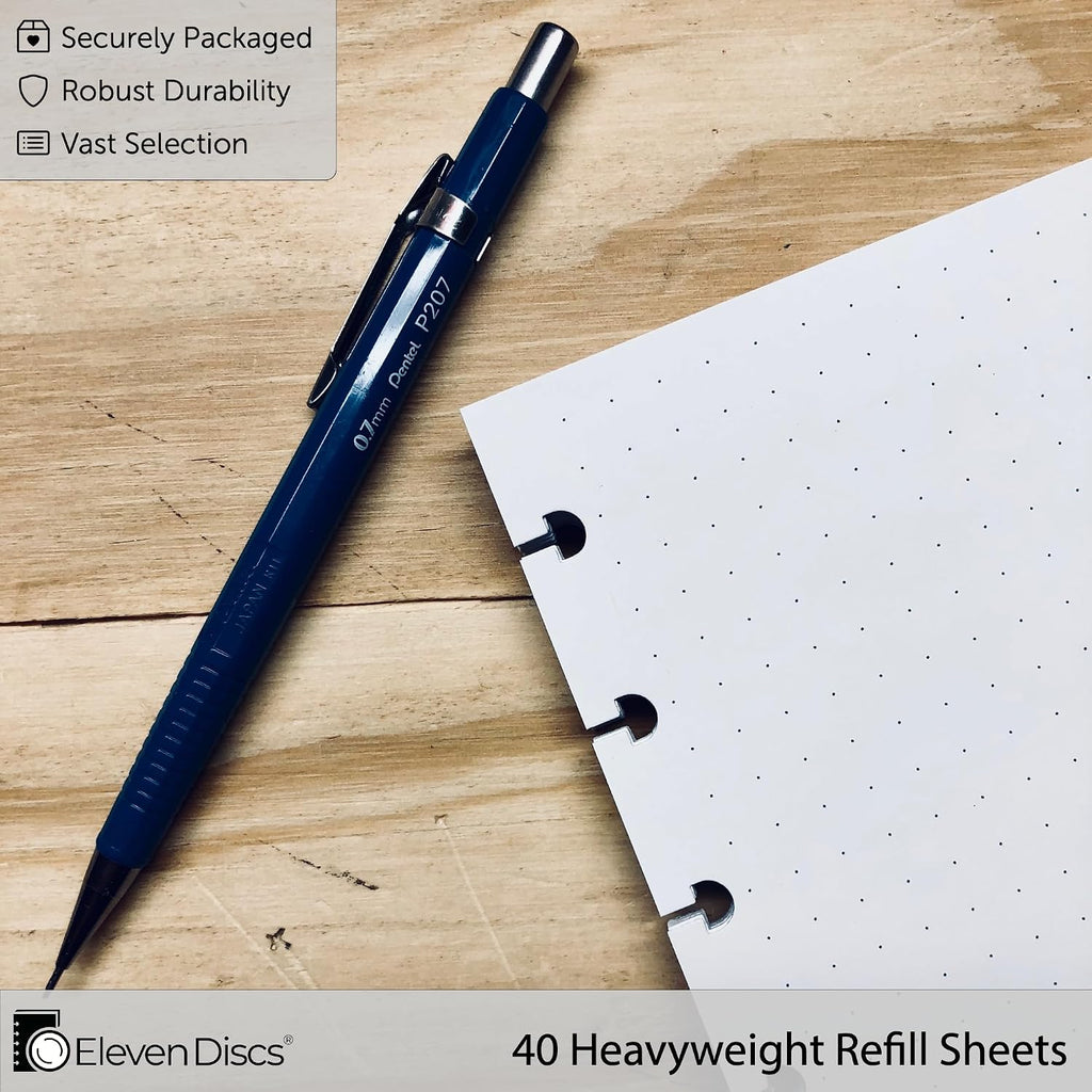 Discbound Paper, Letter Size Project Planning Sheets - Premium 120gsm Heavyweight Notebook & Planner Refills - 11