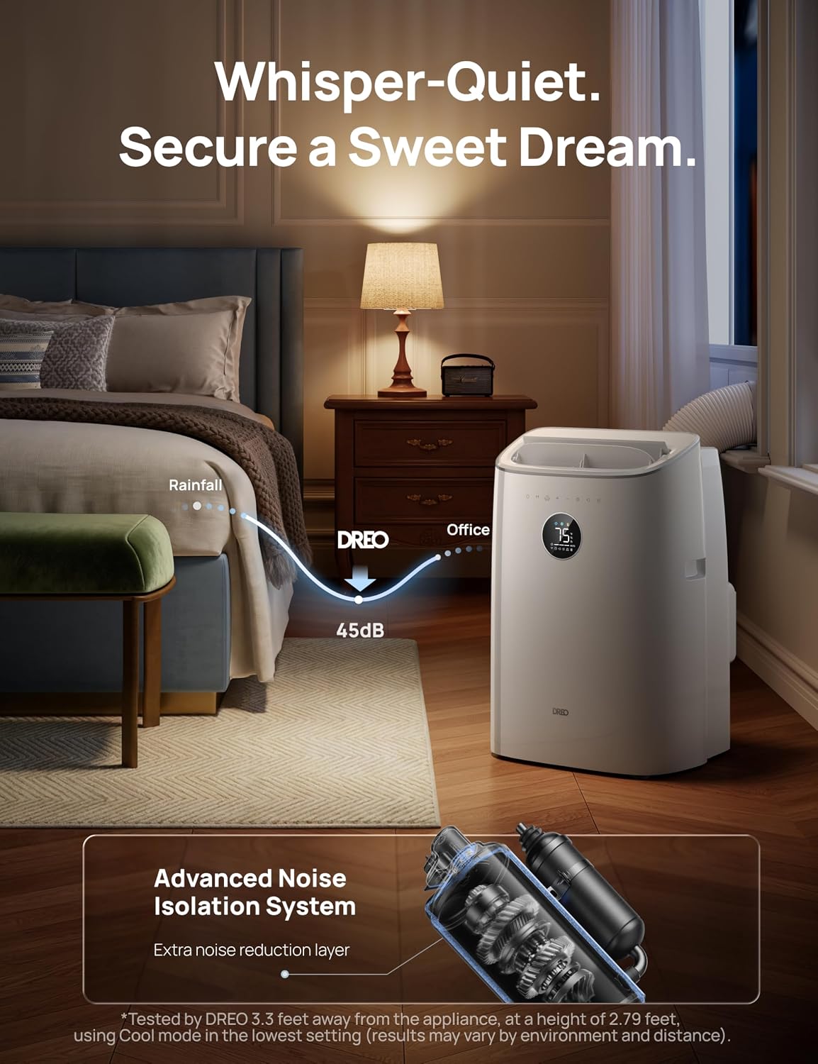 Portable Air Conditioner 318S, 8000 BTU ASHRAE (5000 BTU DOE) Smart AC Unit for Bedroom with Drainage-free Cooling