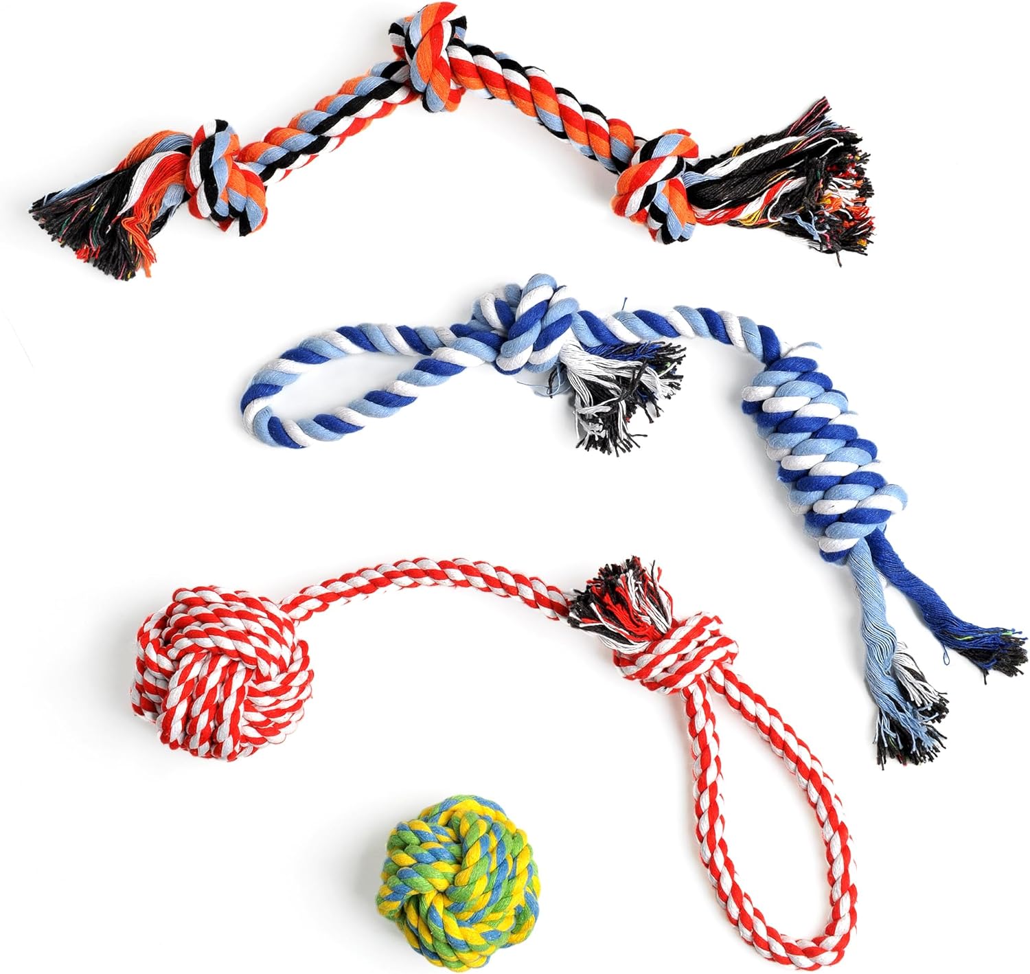 Dog Rope Toy 4 Pack - Puppy Teething Toys for Small Breed - Indestructible Dog Chew Toys for Aggressive Chewers