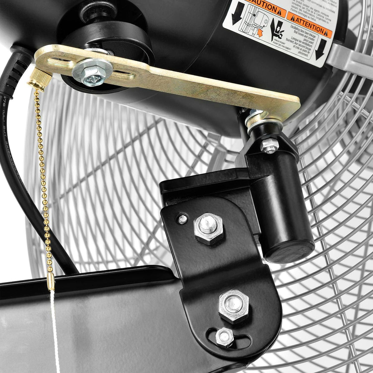 24" Diameter Deluxe Oscillating Wall Mount Fan, 3 Speed