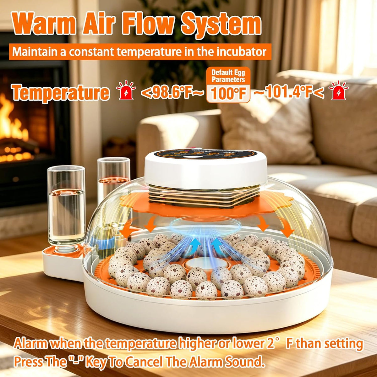 Quail Egg Incubator with Automatic Turner and Humidity Control