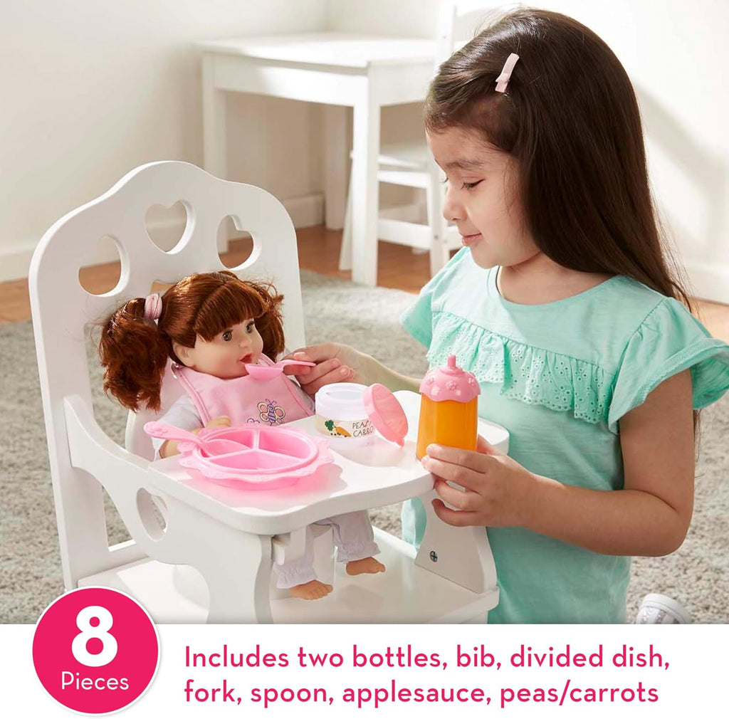 Melissa & Doug Mine to Love Baby Food & Bottle Play Set for Feeding Dolls Baby Doll Feeding Set, Disappearing Milk