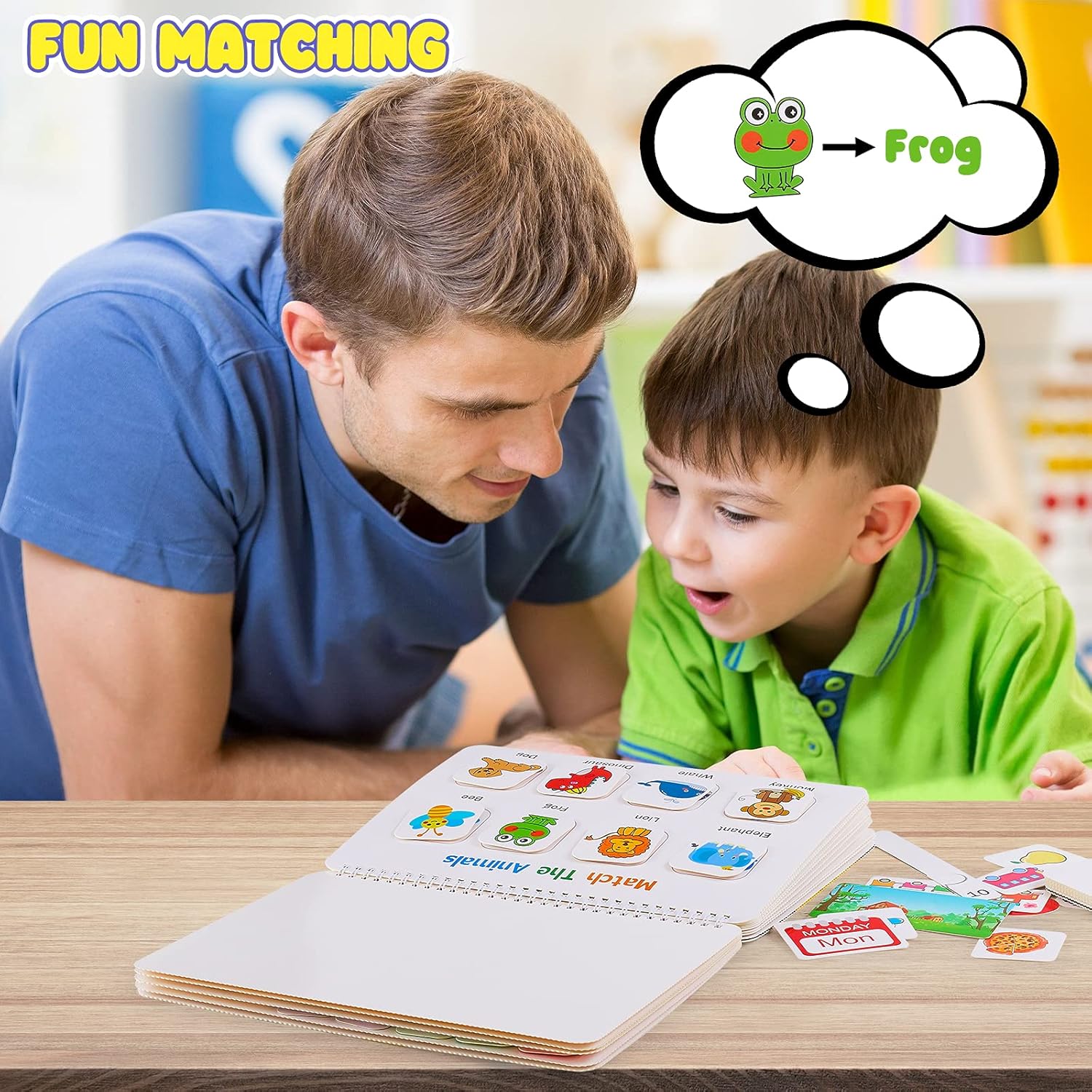 Montessori Preschool Learning Activities Busy Book - Workbook Activity Binder / Toys for Toddlers, Autism Learning