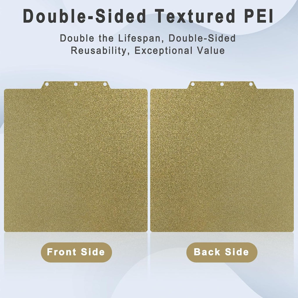 Double Sided Textured PEI Build Plate for Adventurer 5M 235x235mm Spring Steel Sheet Hot Bed Replacement