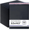 Black Bubble Mailers 8.5x14.5, Self Seal Poly Padded Envelopes #3, 100 Pack