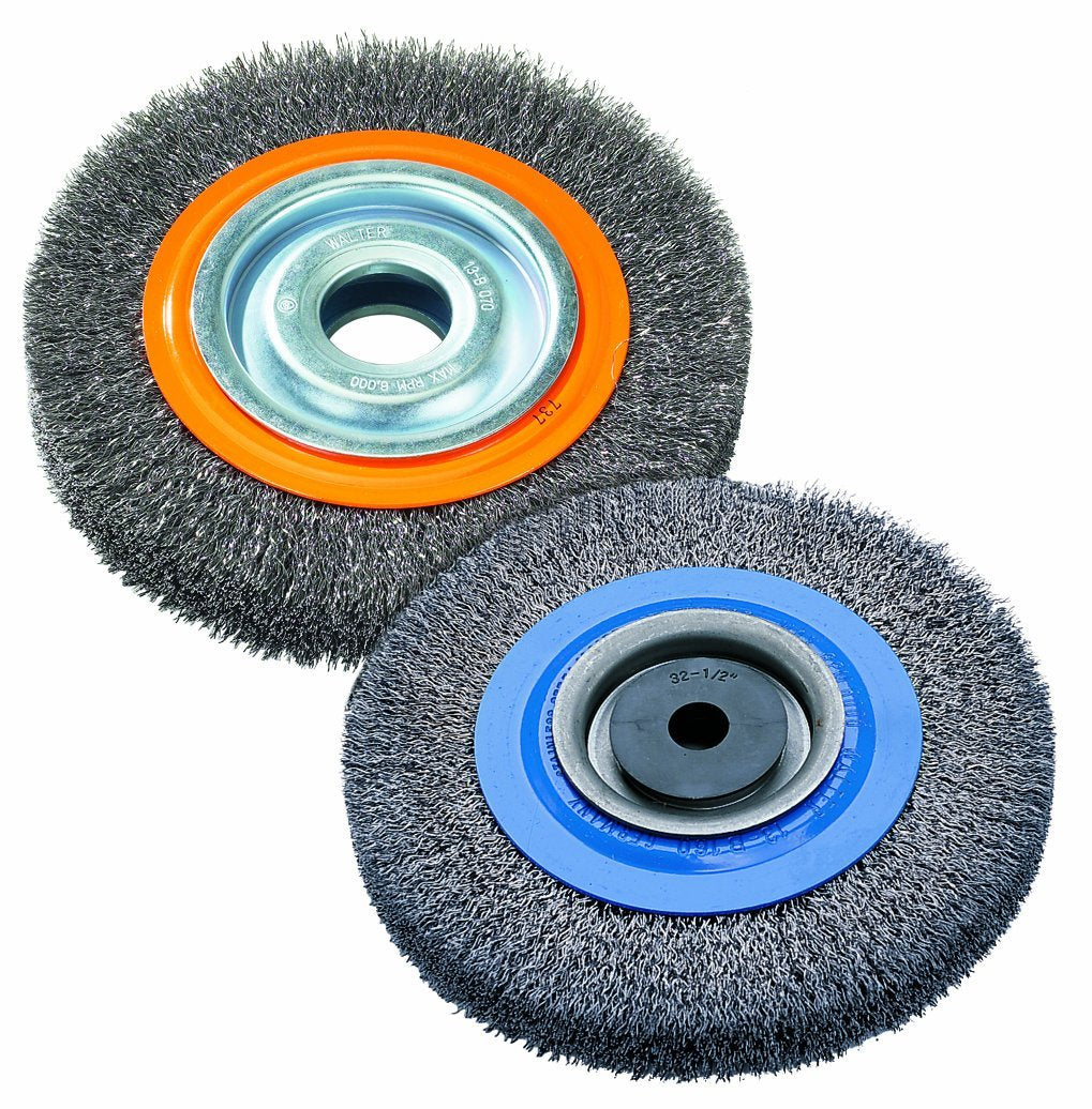 Walter 13B080 Wire Wheel Brush Crimped .0118" Tool Steel Wire 8" x 1"