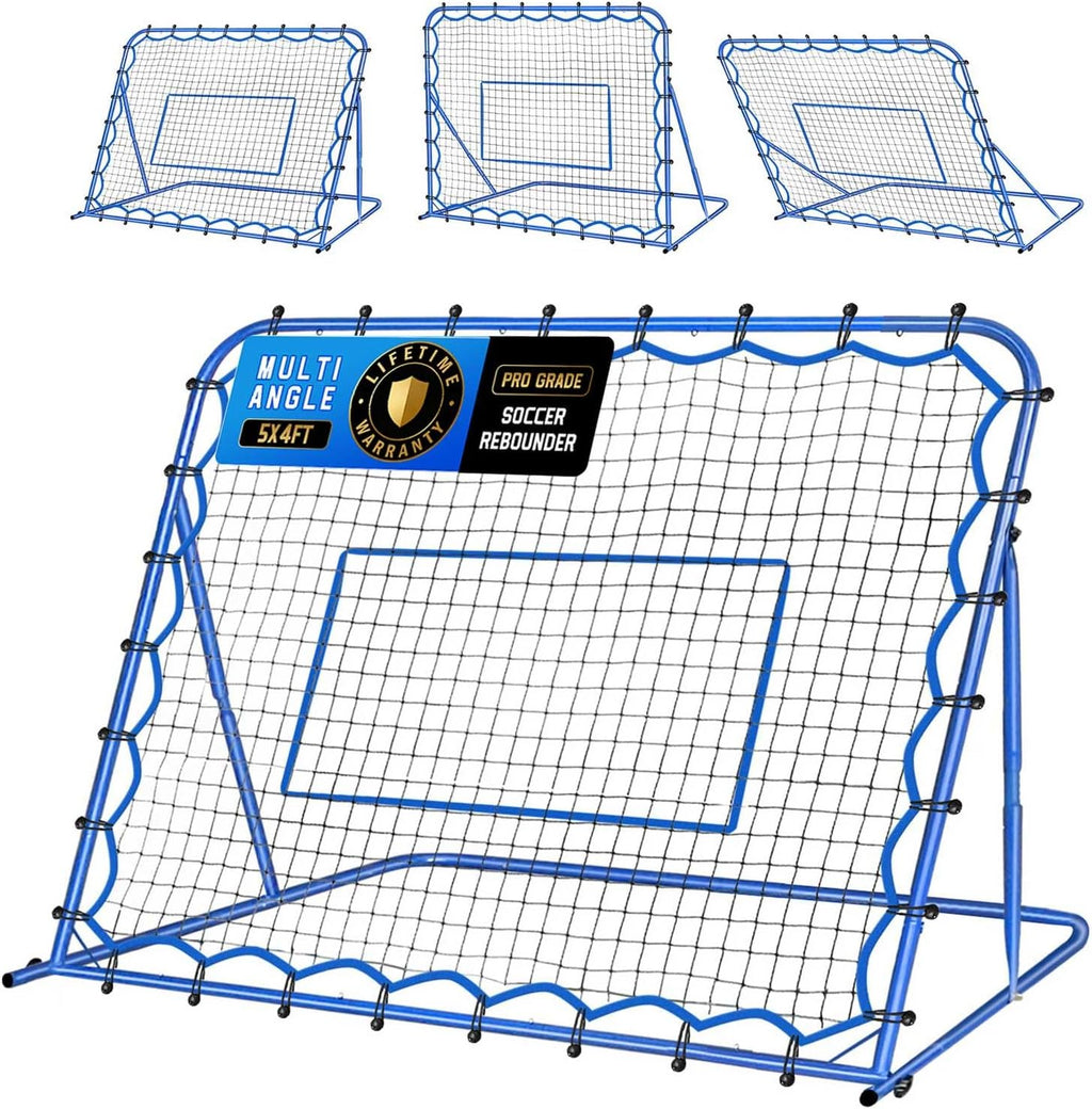 Soccer Baseball Rebounder Soccer Goal Net, Volleyball Rebound Pitchback Net | Quick Switch Angle Soccer Softball