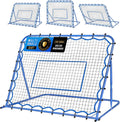 Soccer Baseball Rebounder Soccer Goal Net, Volleyball Rebound Pitchback Net | Quick Switch Angle Soccer Softball