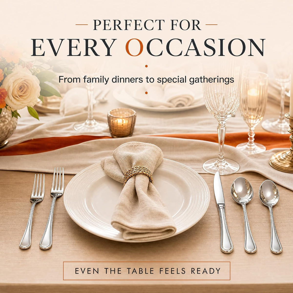 Silverware Set for 8,40 Piece Heavy Duty Cutlery Set