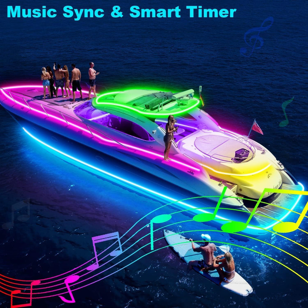 Boat Led Light 33FT, 12V RGB Waterproof Pontoon Boat Lights Exterior