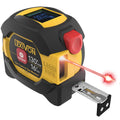2 in 1 Digital Laser Tape Measure | 130ft/40m Laser Distance Meter Display On Backlit LCD Screen with 16ft/5m