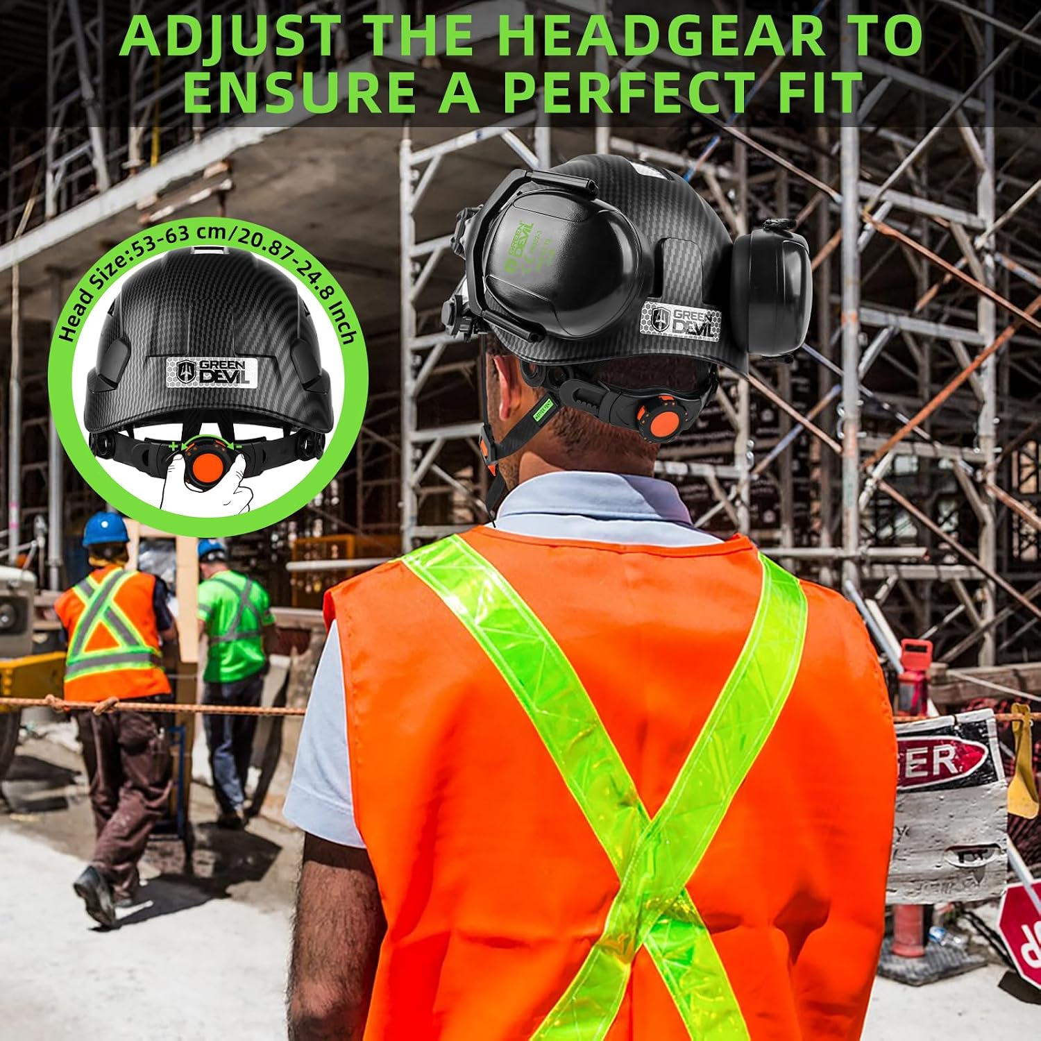 Hard Hat Safety Helmet with Visor and Ear Muffs Men Women Vented Work Hardhat ANSI Z89.1 Cascos De Construccion for